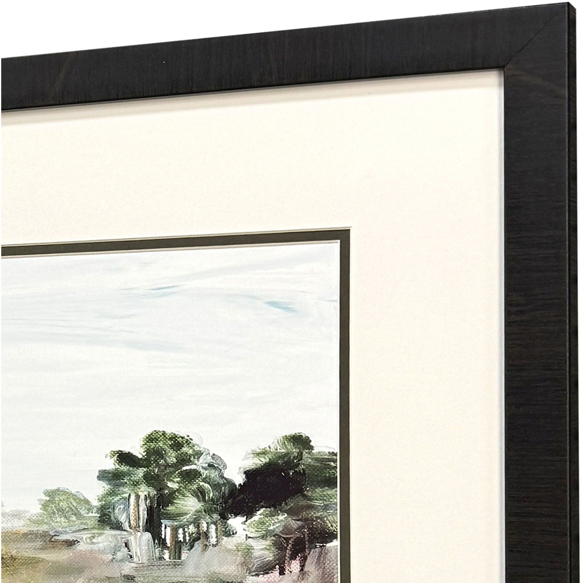 Relaxing View Green and Blue and Brown Framed Art, Propac