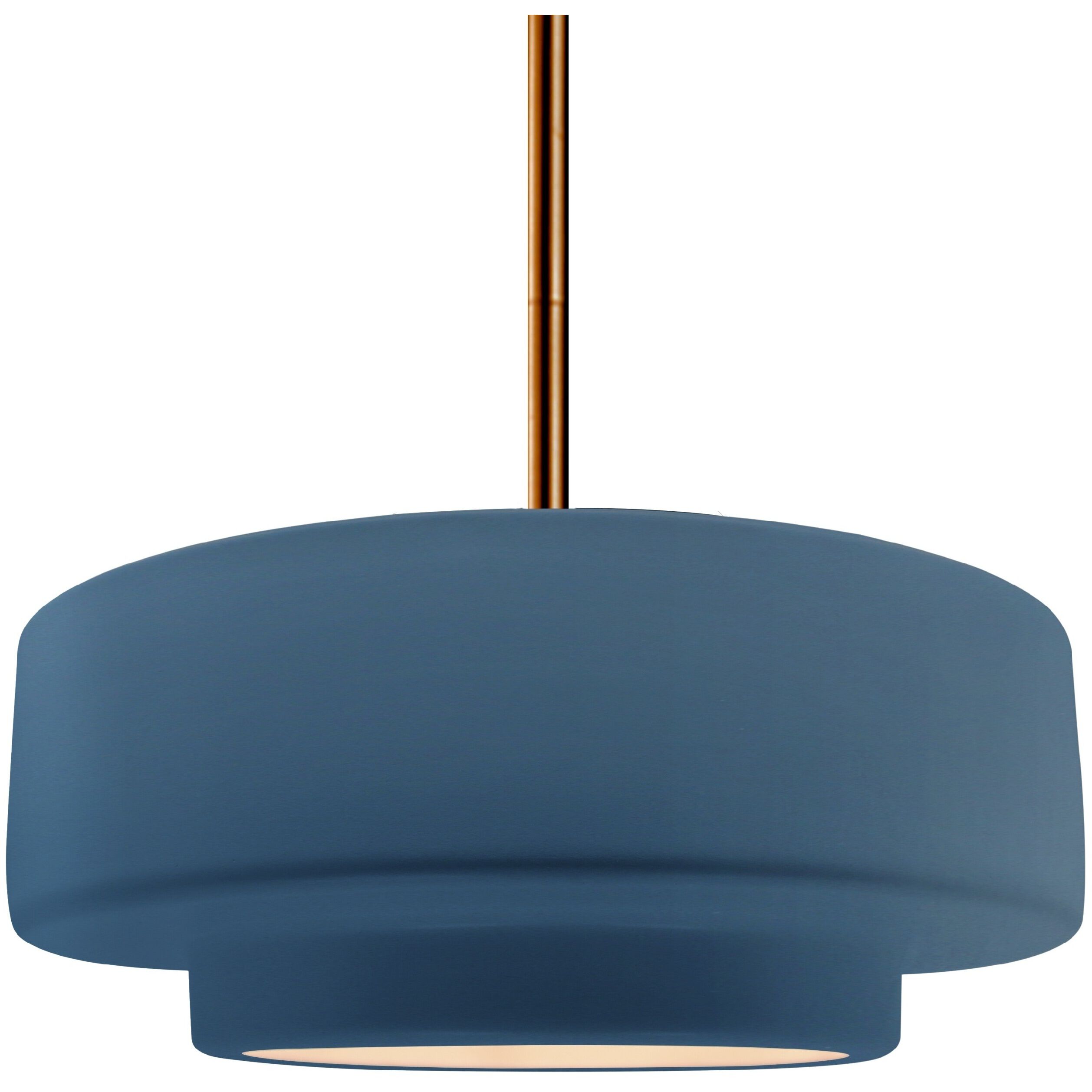 Radiance Collection - Tier Pendant Ceiling Light in Brushed Brass, Dedicated LED, Black Cord, Midnight Sky, 14.5W x 5.25H, Form+Finish+Function