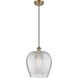 Ballston Norfolk 1 Light 12 inch Brushed Brass Mini Pendant Ceiling Light in Matte White Glass