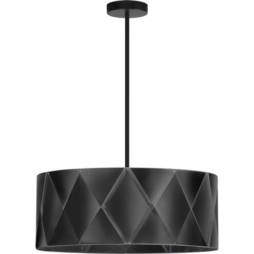 Cardano 4 Light 30 inch Matte Black with Black Chandelier Ceiling Light in Matte Black/Black