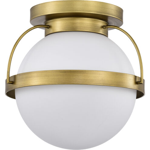 Lakeshore 1 Light 10 inch Natural Brass Flush Mount Ceiling Light