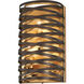 Vortic Flow 3 Light 7 inch Dark Bronze/Mosaic Gold Wall Sconce Wall Light