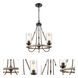 Paladin 3 Light 19.13 inch Matte Black Mini Chandelier Ceiling Light in Seedy Glass