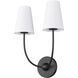 Shannon 2 Light 12.75 inch Matte Black Wall Sconce Wall Light