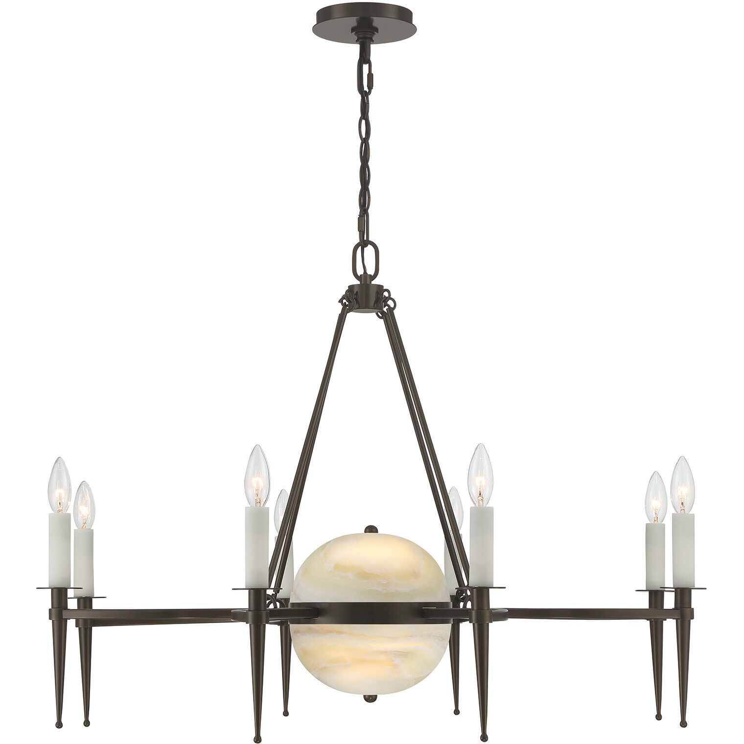 Sanger 10 Light 37 inch Mediterranean Bronze Chandelier Ceiling Light