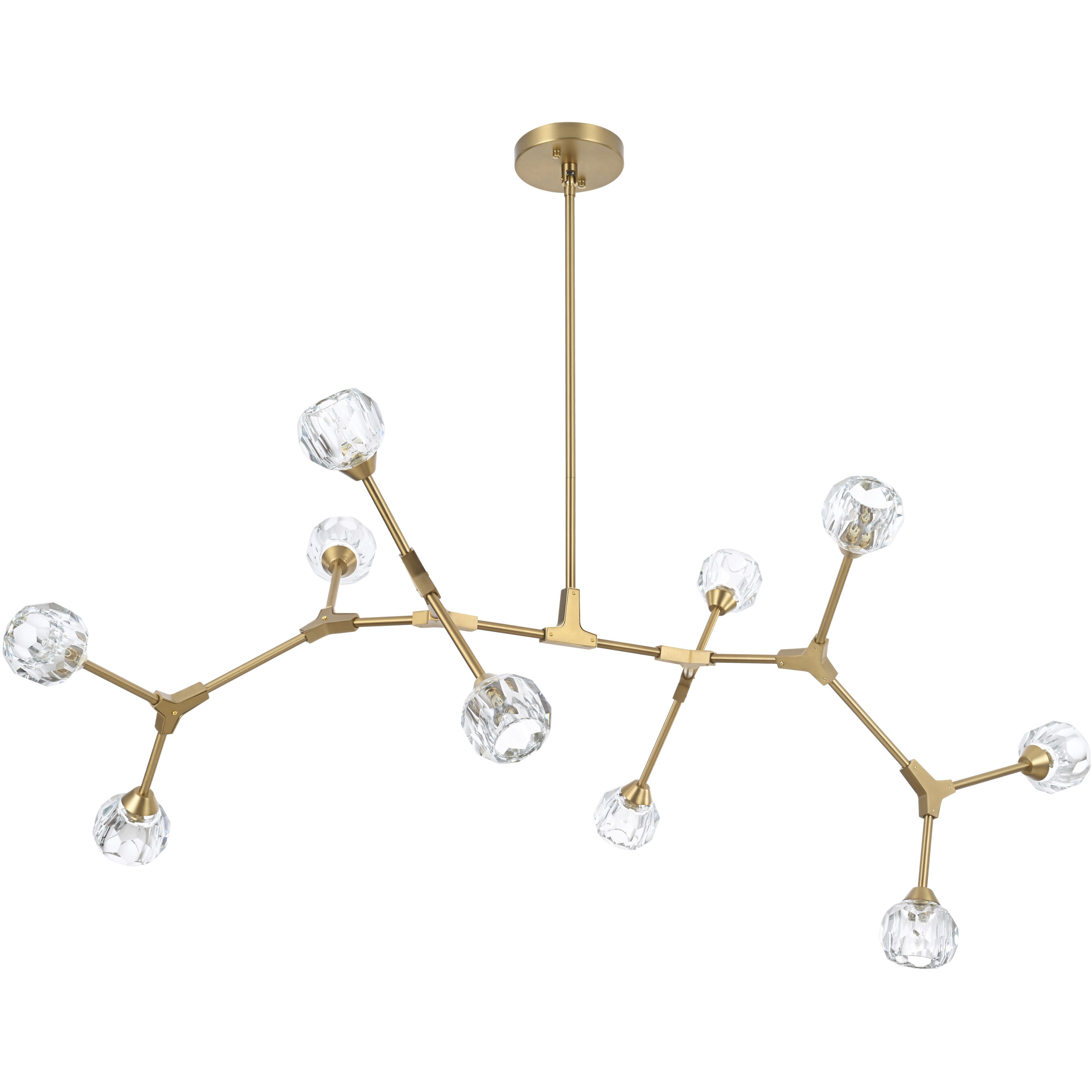 Zayne 10 Light 56 inch Gold Pendant Ceiling Light