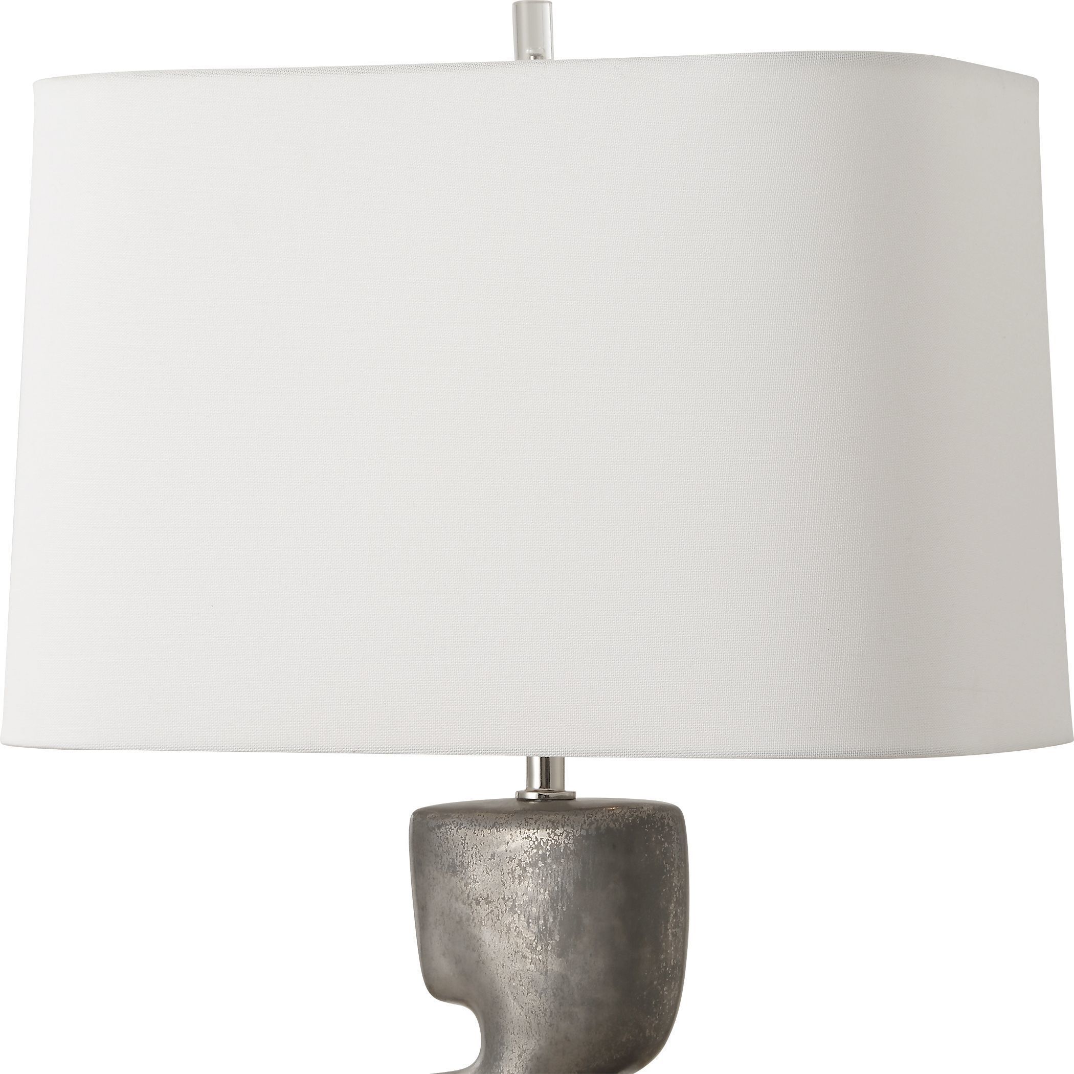 Free Flowing 28.5 inch 150.00 watt Tarnished Nickel Glaze and Clear Crystal Table Lamp Portable Light