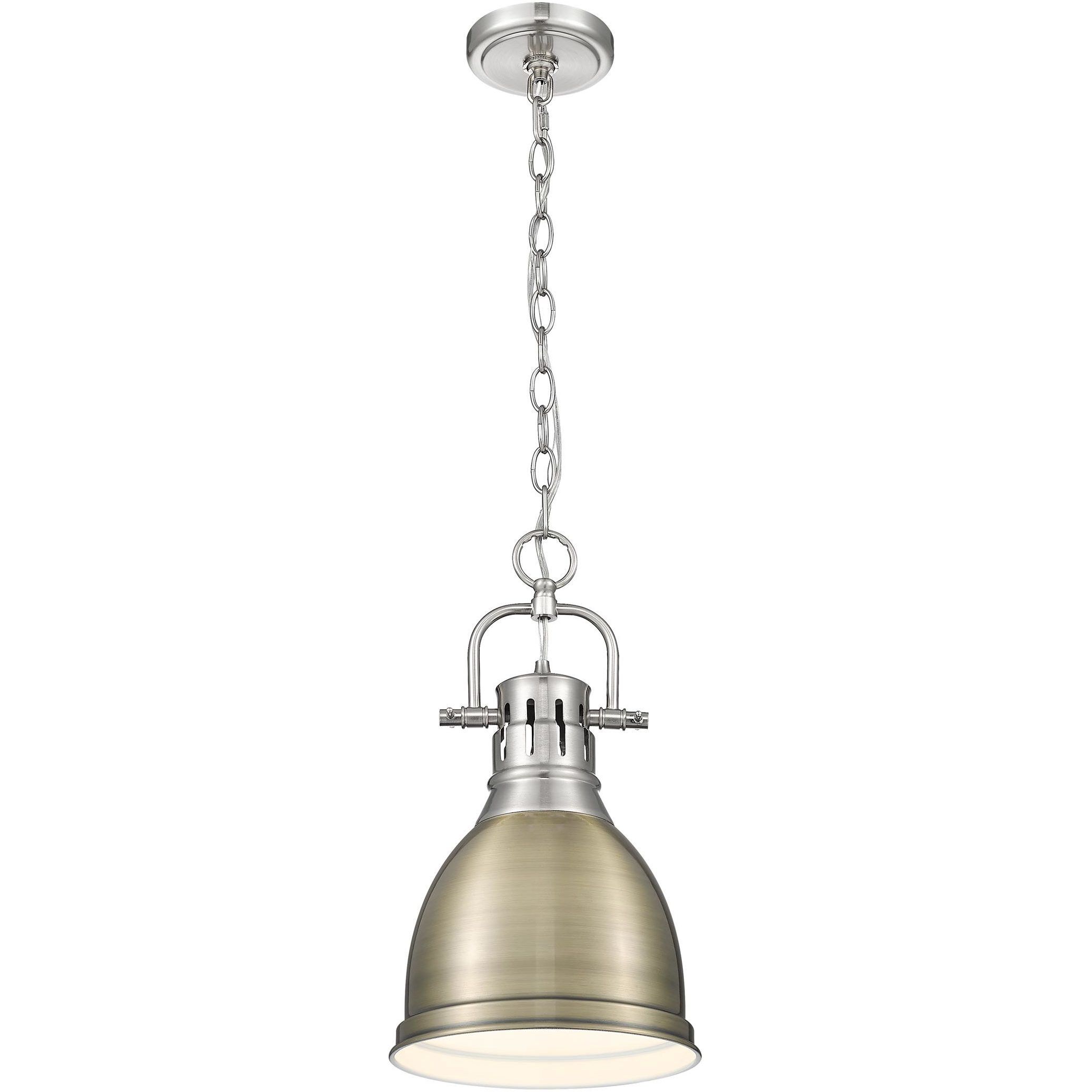 Yep Duncan Pendant Ceiling Light in Pewter, Aged Brass, Small