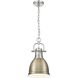 Yep Duncan Pendant Ceiling Light in Pewter, Aged Brass, Small