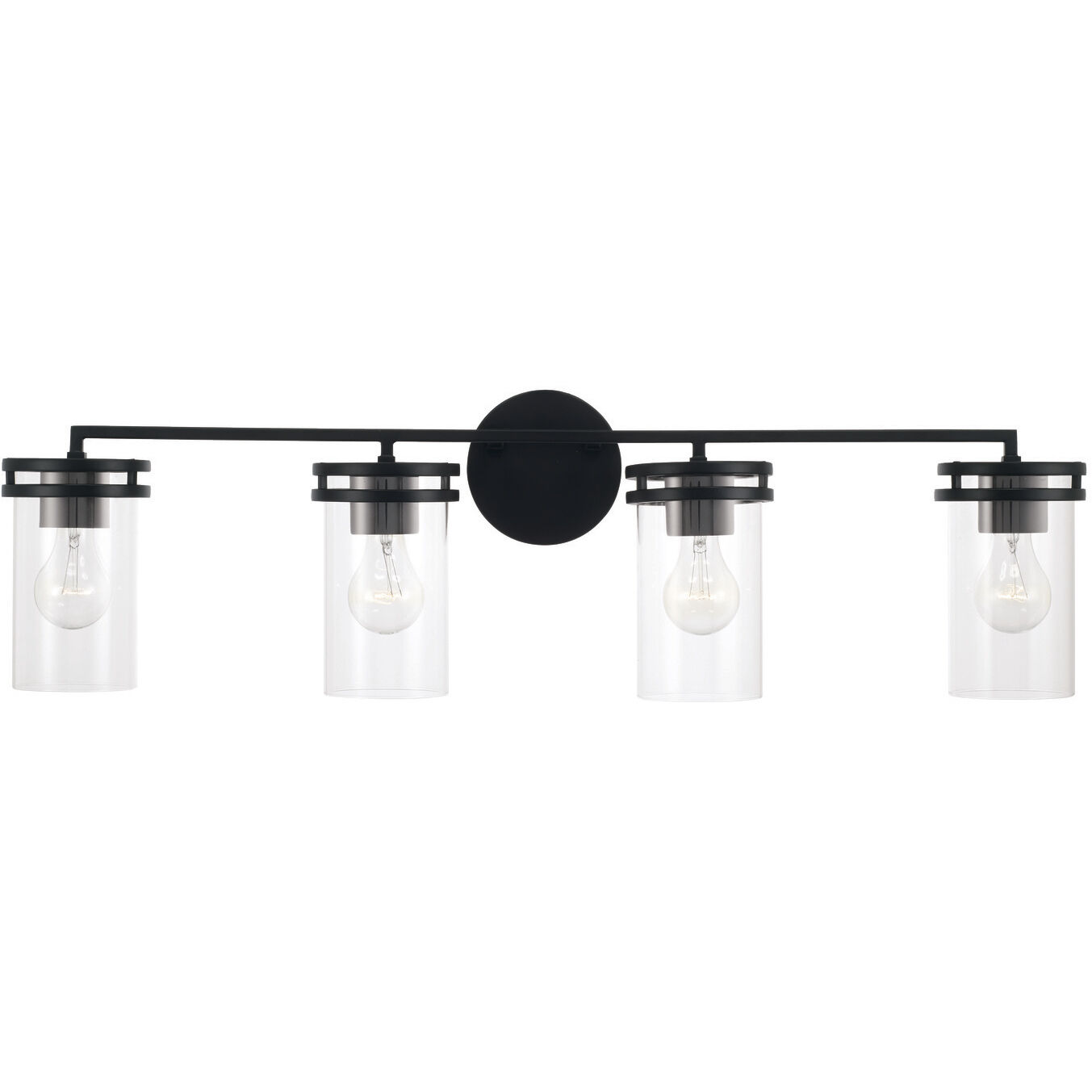 Fuller 4 Light 33.5 inch Matte Black Vanity Light Wall Light