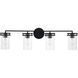 Fuller 4 Light 33.5 inch Matte Black Vanity Light Wall Light