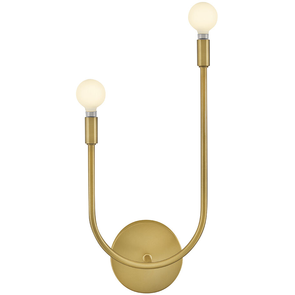 Cora Sconce Wall Light in Lacquered Brass