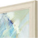 Aqua Leaf Blue and Green and Turquoise and Yellow Framed Art
