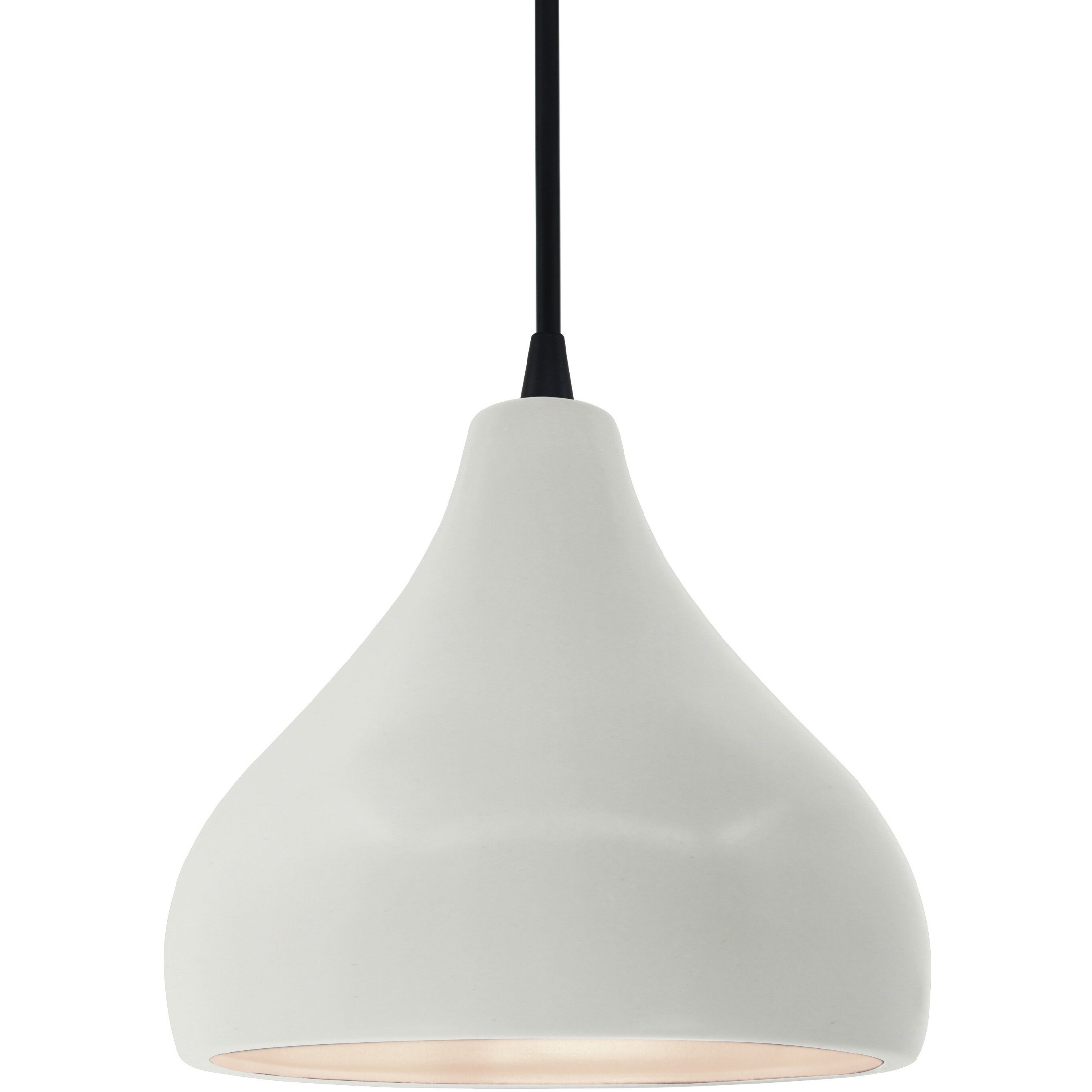 Radiance 1 Light 8 inch Matte White and Matte Black Pendant Ceiling Light