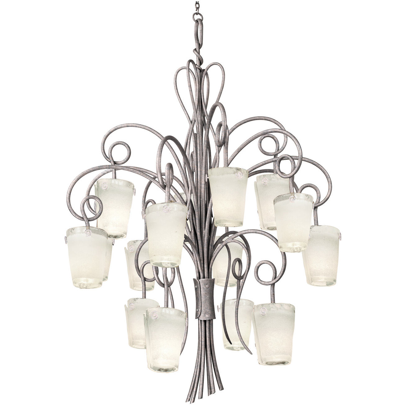 Tribecca 16 Light 48 inch Pearl Silver Foyer Light Ceiling Light in Frost (FROST) 