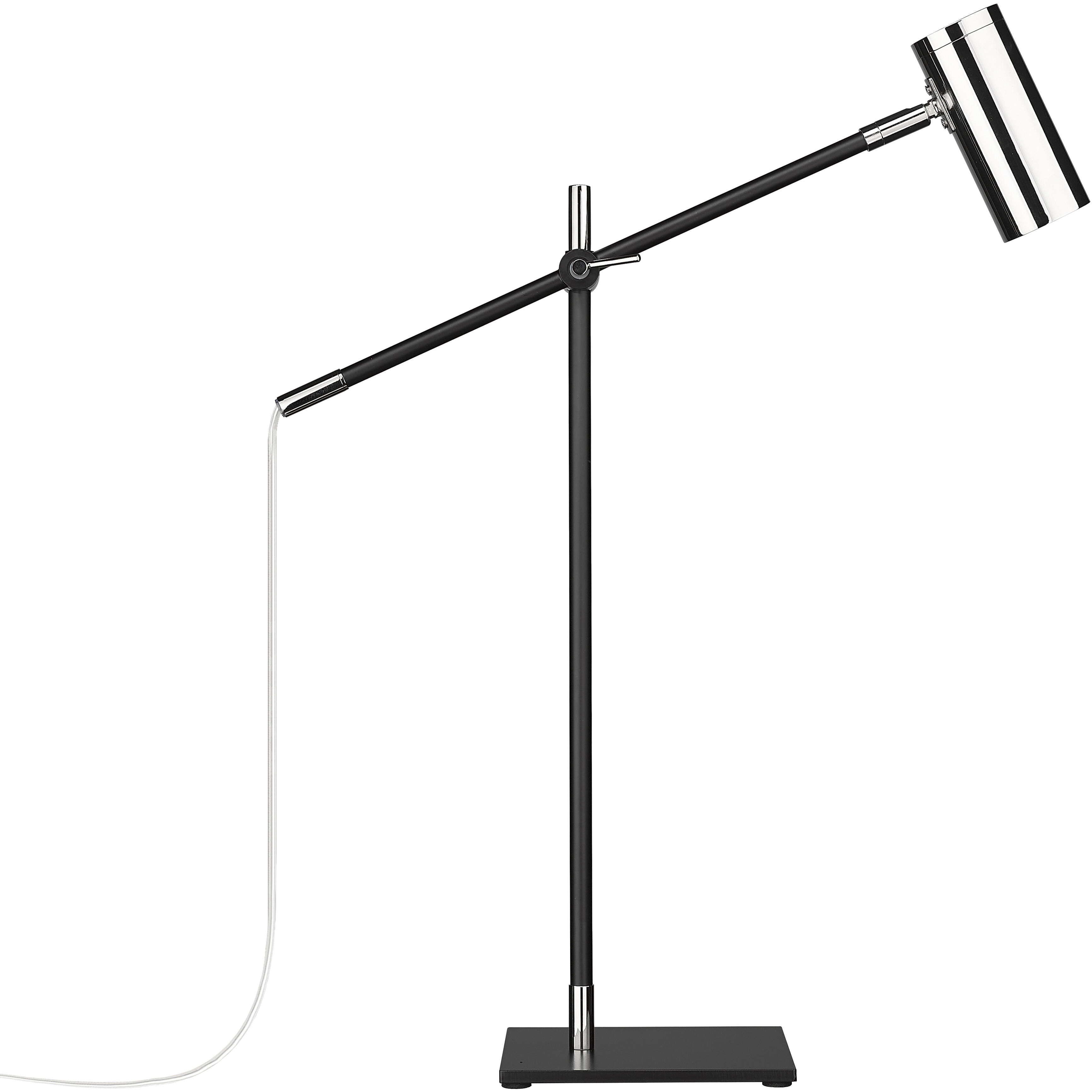 Calumet 21.75 inch 35.00 watt Matte Black and Polished Nickel Table Lamp Portable Light