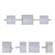Paolo 3 Light 23 inch Satin Nickel Vanity Lighting Wall Light in Halogen, Carrera Glass