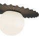Alora Mood Plume 1 Light 11.88 inch Matte Black/Opal Matte Glass Flush Mount Ceiling Light
