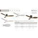 Ventiara 52 inch Coal with Distressed Koa Blades Flush Mount Indoor/Outdoor Ceiling Fan