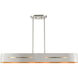 Ravena 4 Light 36 inch Brushed Nickel Linear Chandelier Ceiling Light