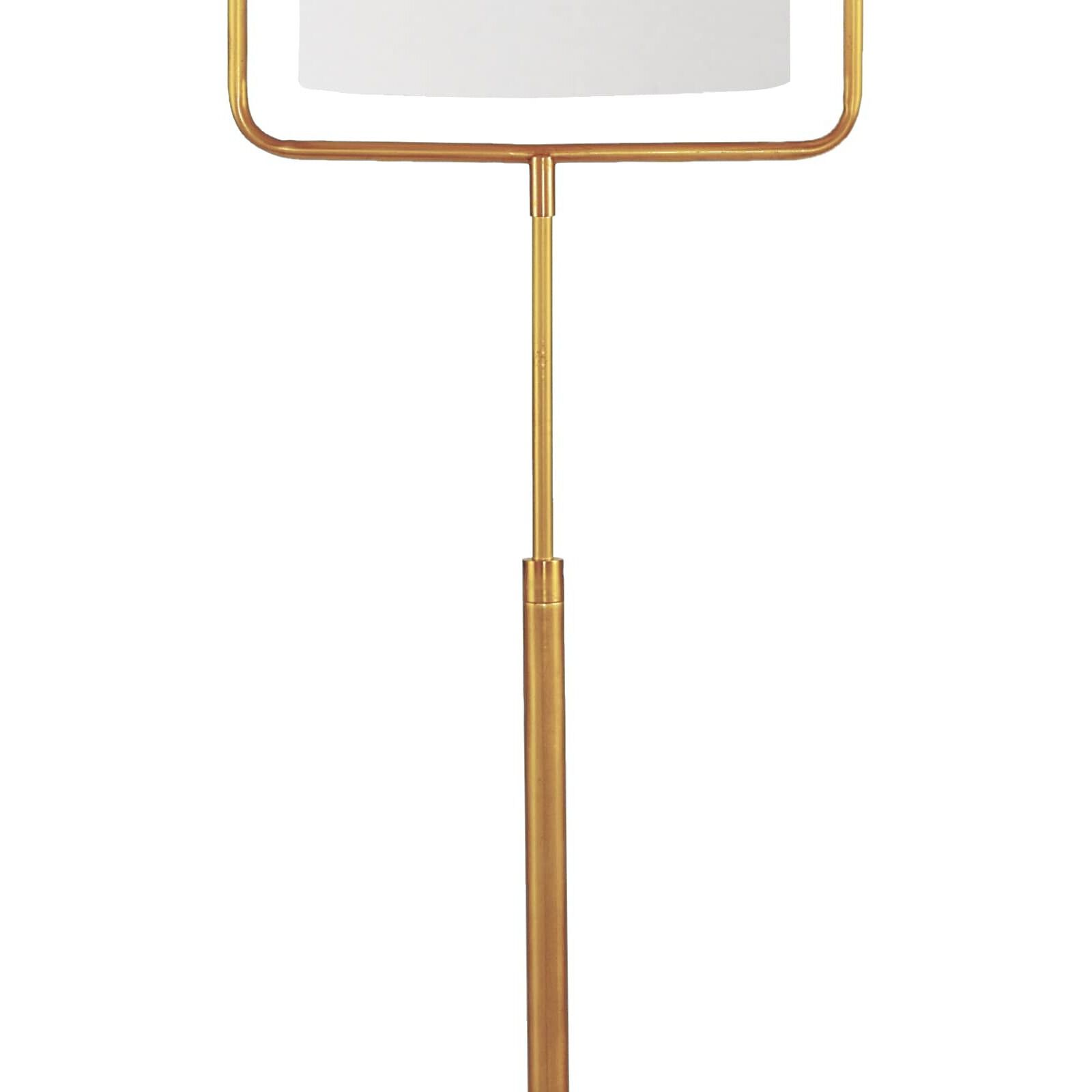 Geo 70 inch 100.00 watt Natural Brass Floor Lamp Portable Light, Rectangle