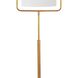Geo 70 inch 100.00 watt Natural Brass Floor Lamp Portable Light, Rectangle