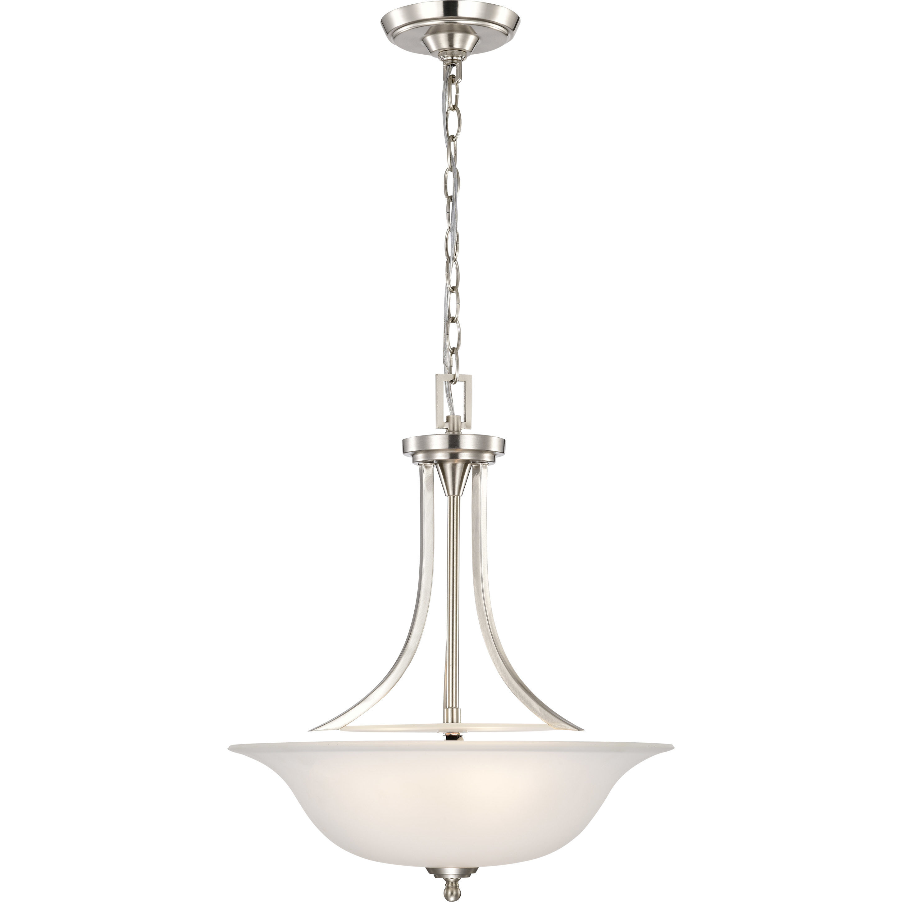 Surrey 3 Light 16 inch Brushed Nickel Pendant Ceiling Light