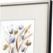 Florals Blue and Brown and Gray and Rust Framed Art