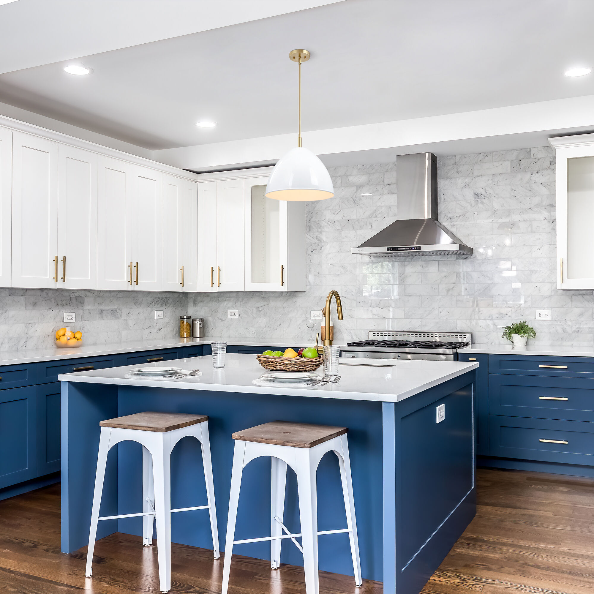 Biba 1 Light 15 inch Brushed Gold Pendant Ceiling Light