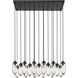 Arden 17 Light 42 inch Matte Black Linear Chandelier Ceiling Light