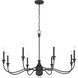 Halifax County 8 Light 48 inch Textured Coal Chandelier Ceiling Light