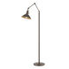 Henry 60.8 inch 60.00 watt Bronze and Dark Smoke Swing Arm Floor Lamp Portable Light in Bronze/Dark Smoke