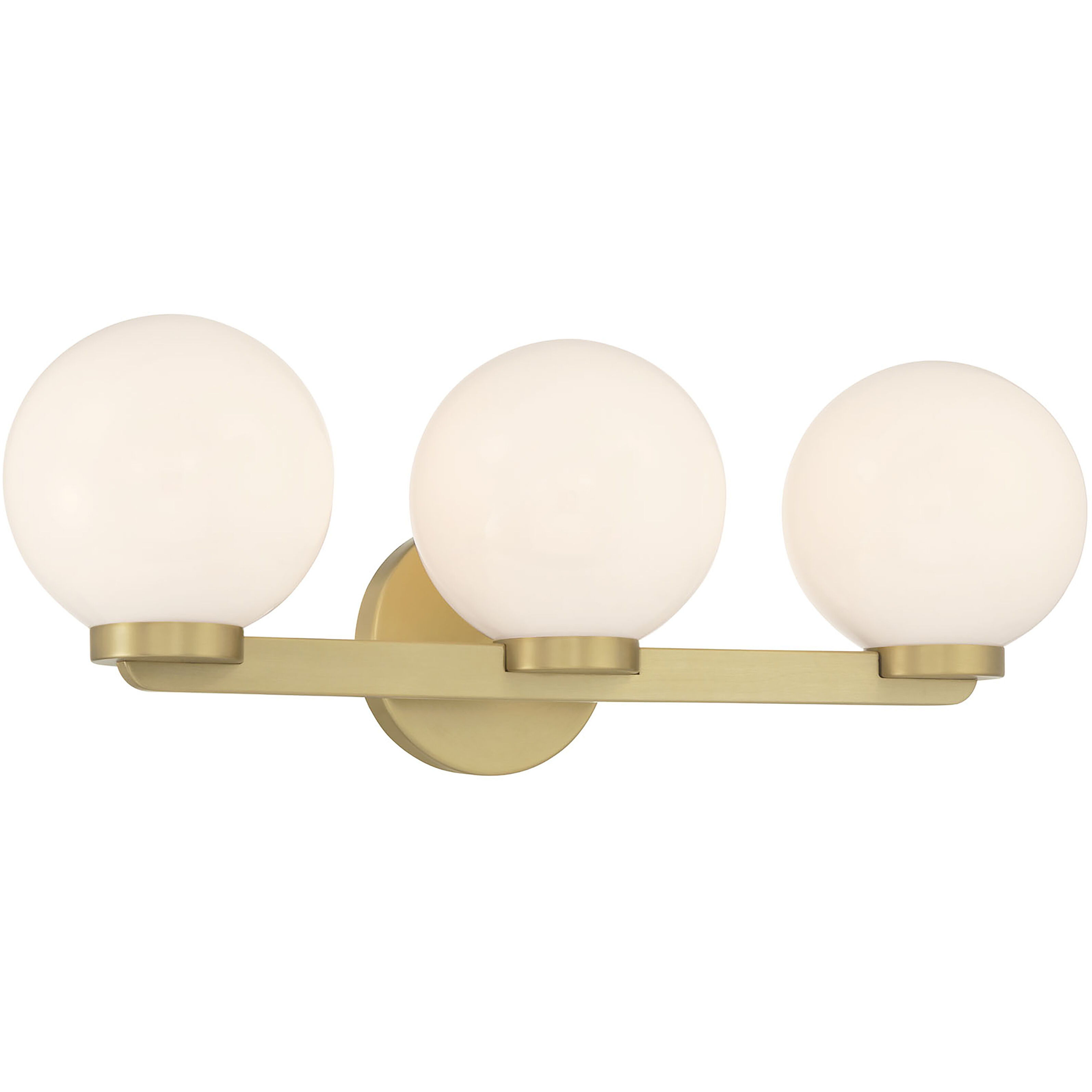 Ardeva 3 Light 22 inch Vintage Brass Bathroom Vanity Light Wall Light
