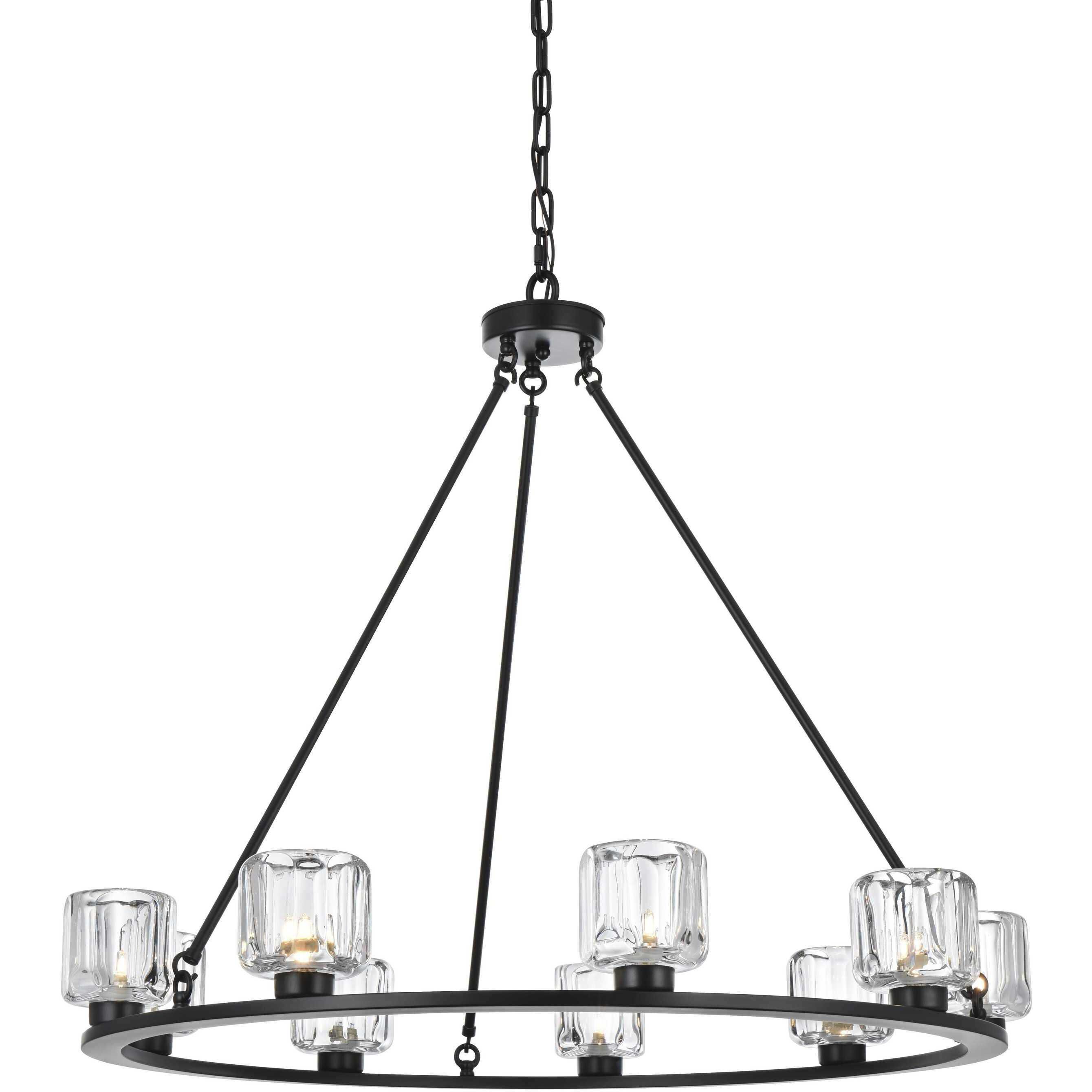 Cadence 9 Light 36 inch Black Chandelier Ceiling Light