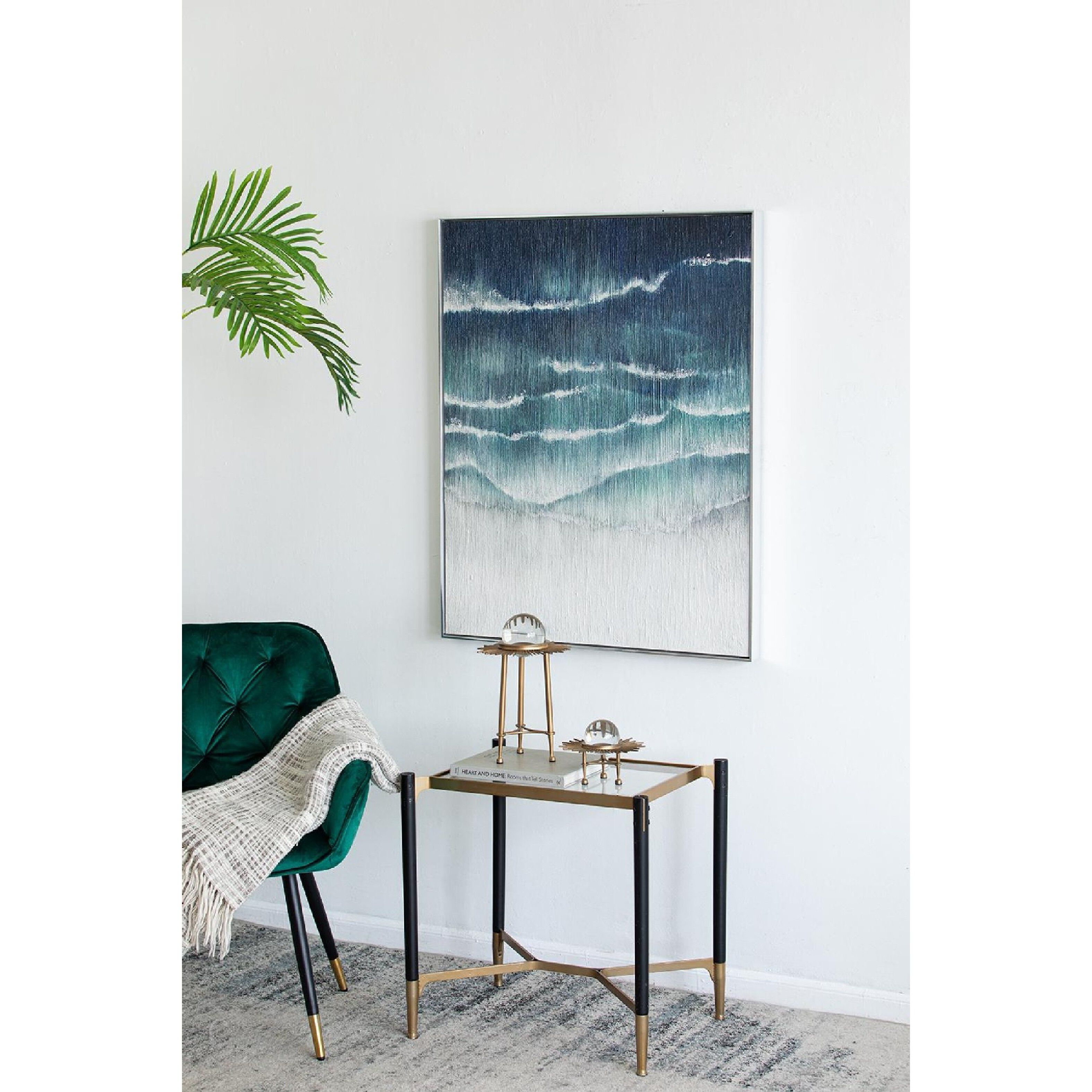 A B Home 82838 Abstract Blue Cream Wall Art