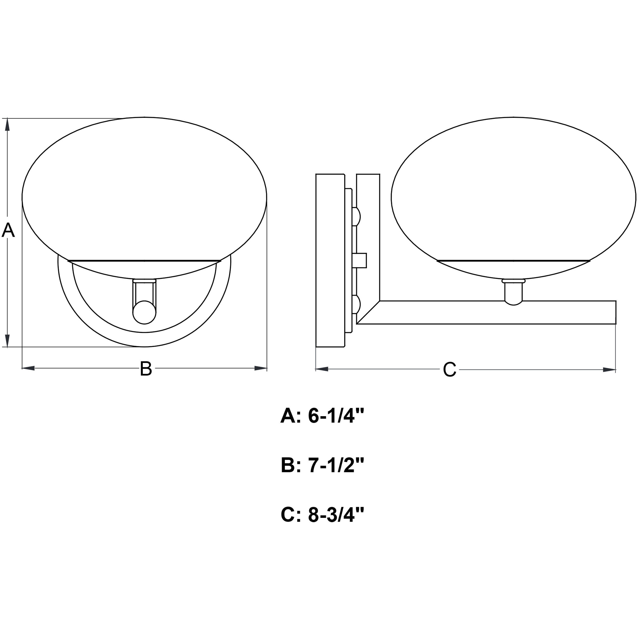 Sloane LED 6.75 inch Satin Brass Wall Light in 1