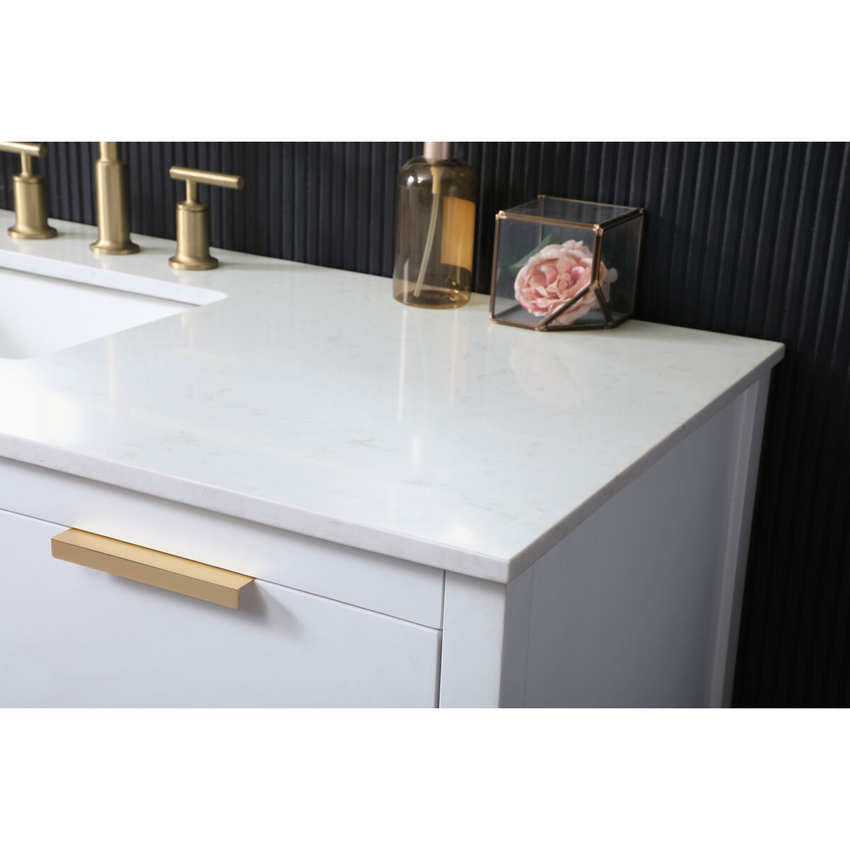 Larkin 54 X 22 X 34 inch White Vanity Sink Set