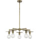 Bizet 5 Light 28 inch Vintage Brass Chandelier Ceiling Light