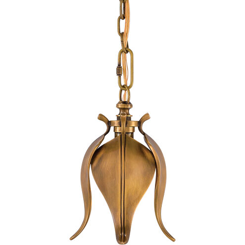 Iota 1 Light 6 inch Vintage Brass Pendant Ceiling Light