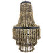 Banks 1 Light 17.5 inch Natural Wood and Matte Black Chandelier Ceiling Light