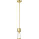 Quincy 1 Light 4.75 inch Satin Brass Mini Pendant Ceiling Light