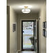 Harper 3 Light 14.5 inch Heritage Brass Indoor Semi-Flush Mount Ceiling Light in White