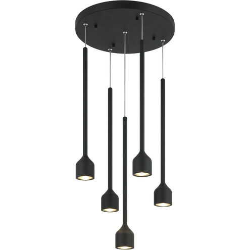 Lumenagio LED Matte Black Pendant Ceiling Light