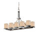 Textile LED 14 inch Brushed Nickel Chandelier Ceiling Light