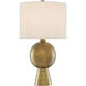 Rami 27 inch 150 watt Antique Brass Table Lamp Portable Light