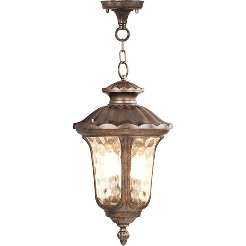 Oxford 3 Light 13.75 inch Moroccan Gold Outdoor Pendant Lantern