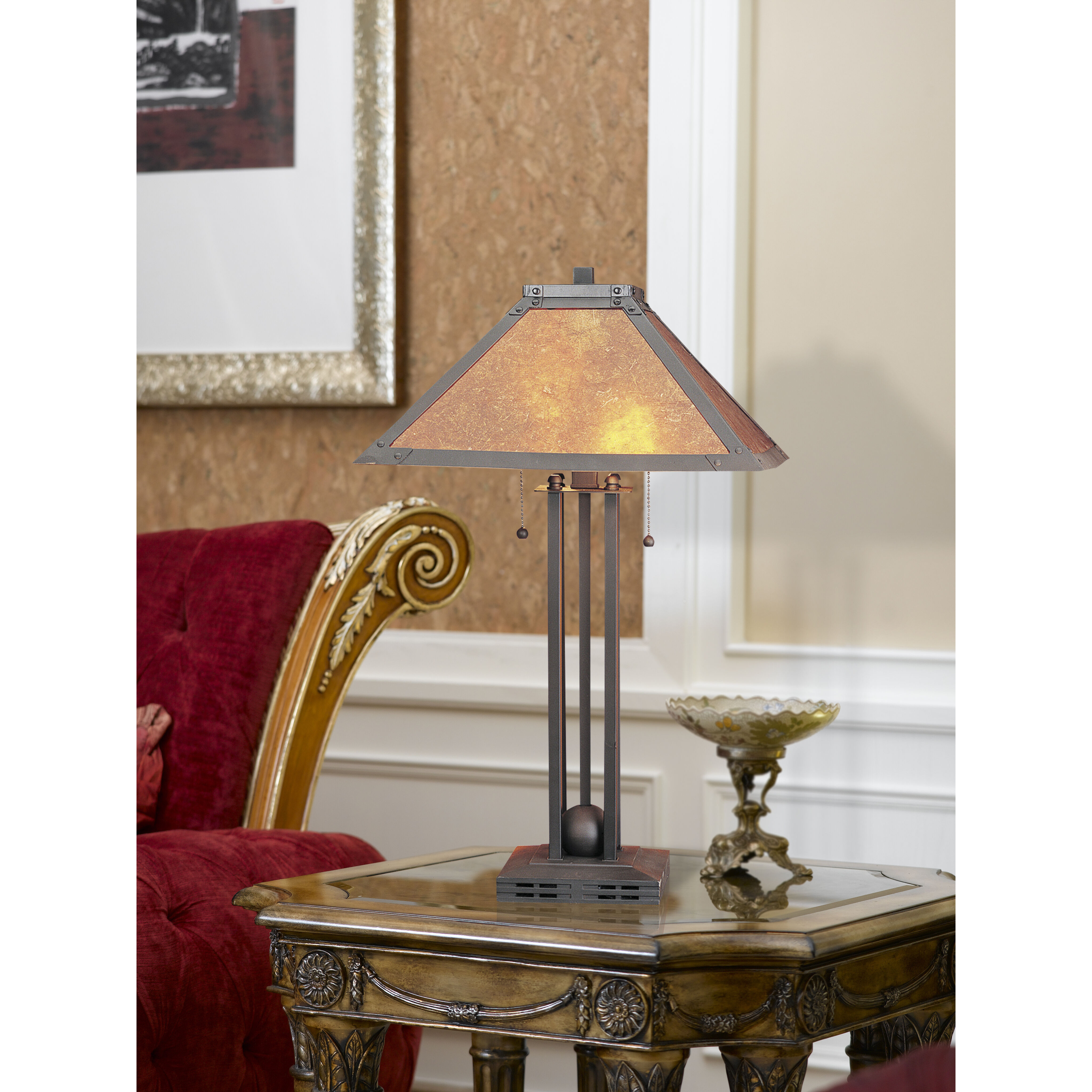 Signature 25 inch 60 watt Rust Table Lamp Portable Light