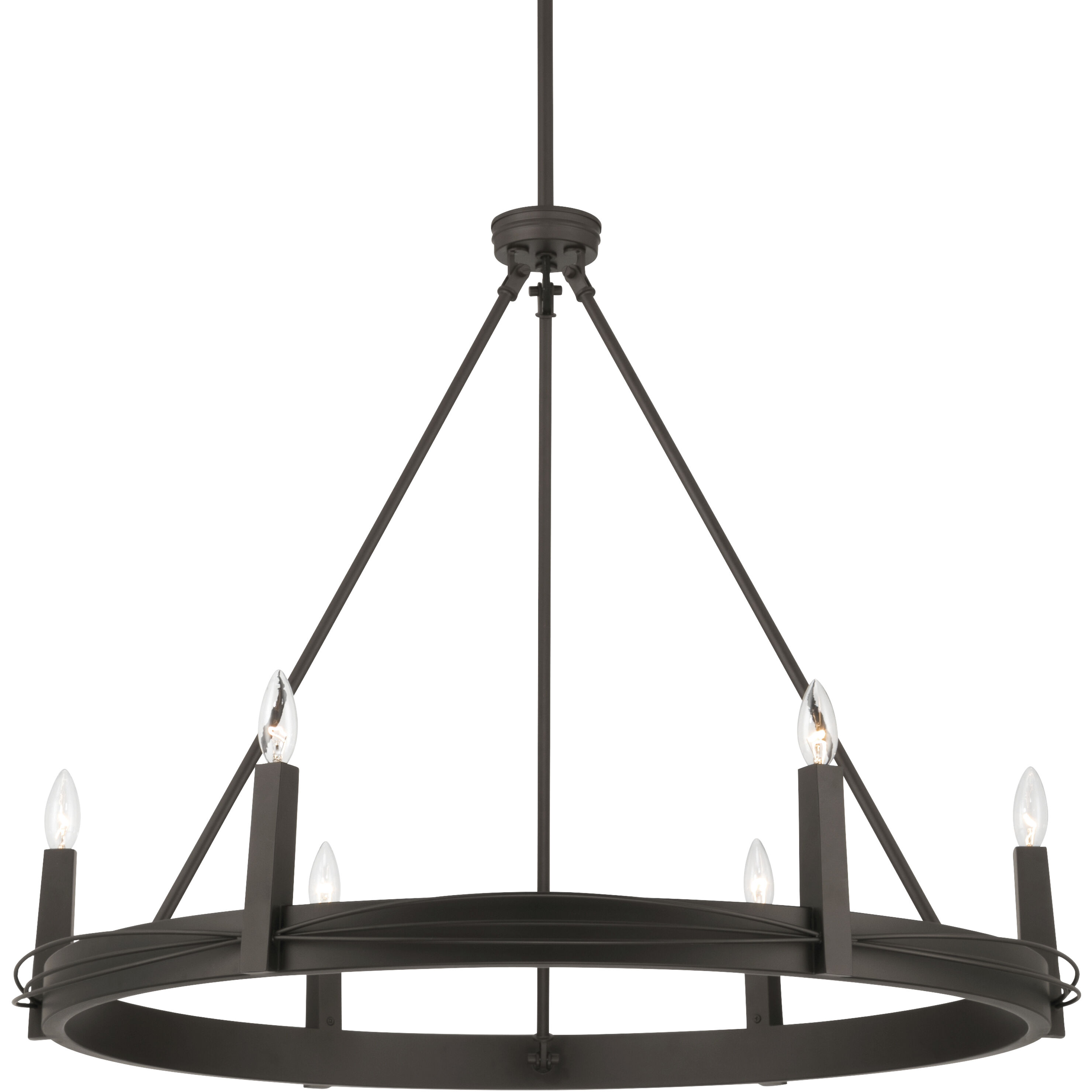Dalvor 6 Light 36 inch Dark Bronze Pendant Ceiling Light
