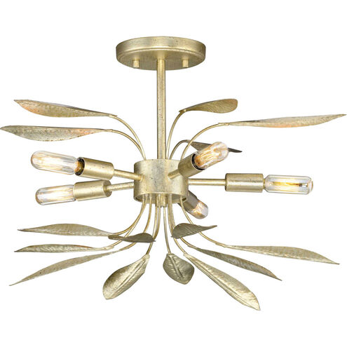 Mariposa 5 Light 20 inch Gilded Silver Semi Flush Mount Convertible Ceiling Light