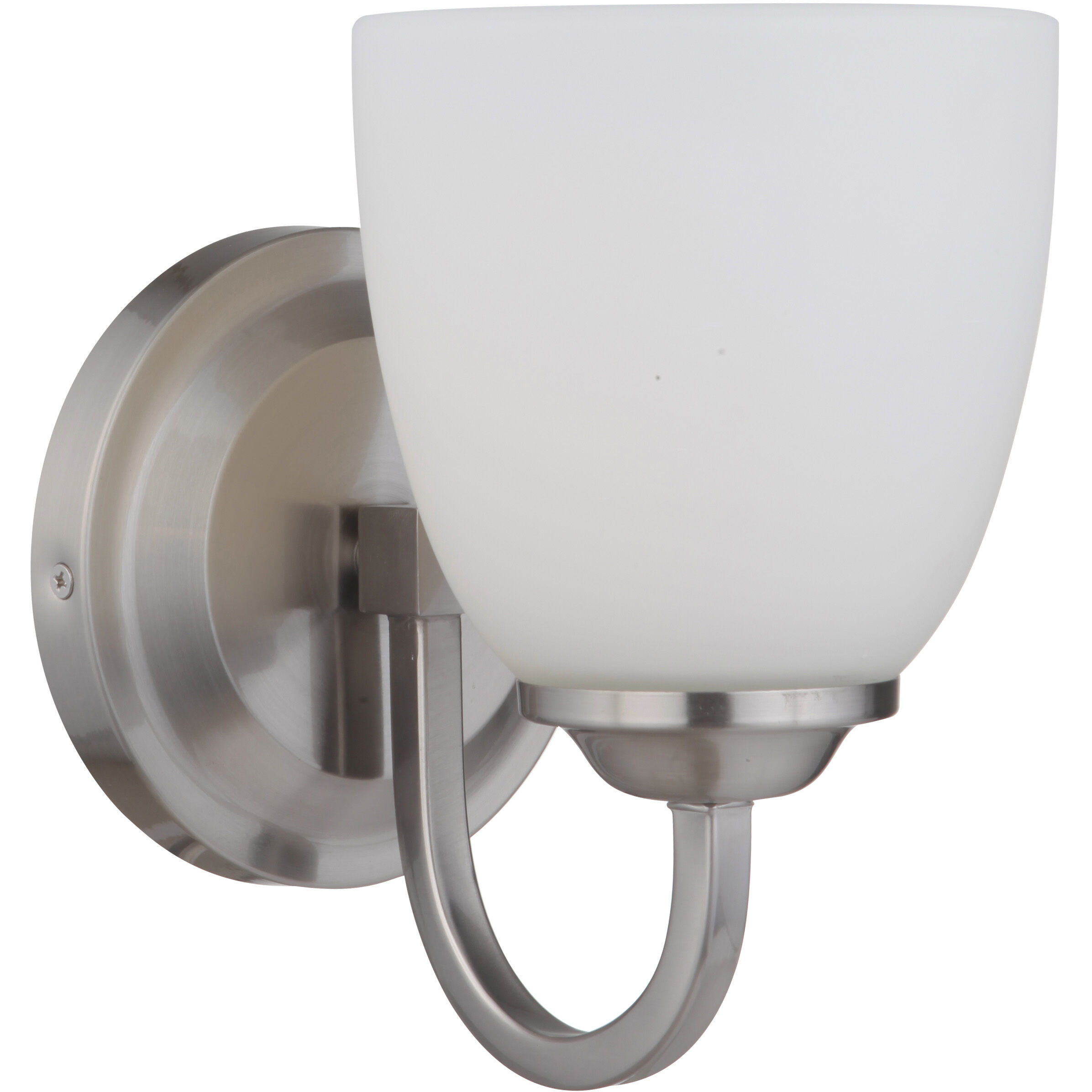 Neighborhood Serene 1 Light 5.63 inch Brushed Polished Nickel Wall Sconce Wall Light in White Glass, Neighborhood Collection